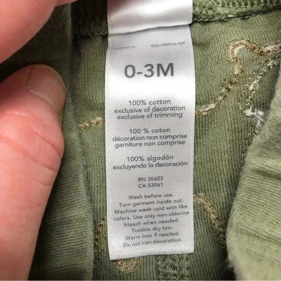 Child Of Mine By Carter’s Sweatpants Green / Brown Fox Size 0-3 Months - Picture 10 of 16